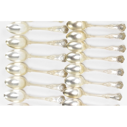 276 - A Victorian set of silver cutlery, by Atkin Brothers, hallmarked Sheffield 1896, each piece in the K... 