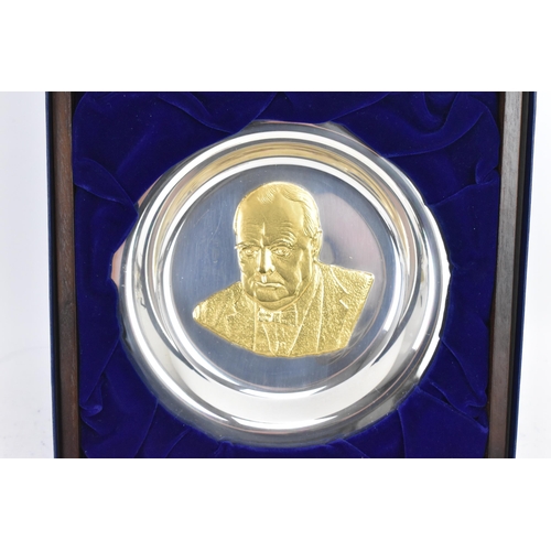 282 - An Elizabeth II silver Churchill Centenary Trust Plate, limited Edition, created by John Pinches and... 