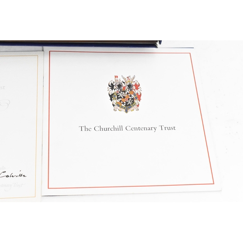 282 - An Elizabeth II silver Churchill Centenary Trust Plate, limited Edition, created by John Pinches and... 