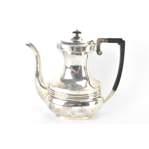 34 - An Edwardian silver coffee pot by the Fattorini Brothers (John & Edward Fattorini), hallmarked Sheff... 