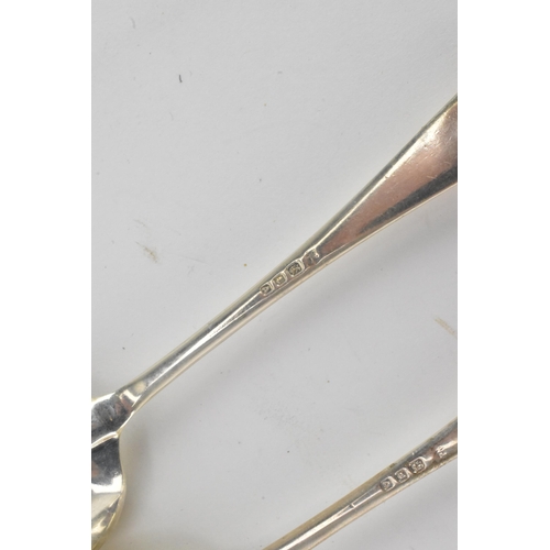 37 - A set of nine George VI silver dessert spoons, hallmarked London 1936, the bowls with rat tail to th... 