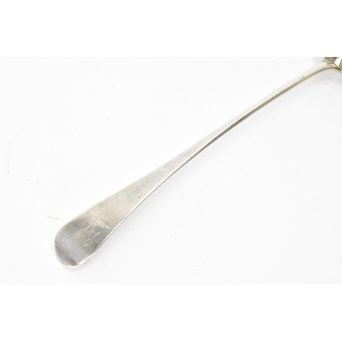 5 - A George III silver gravy strainer spoon, by George Smith (III) & William Fearn, London 1790, engrav... 