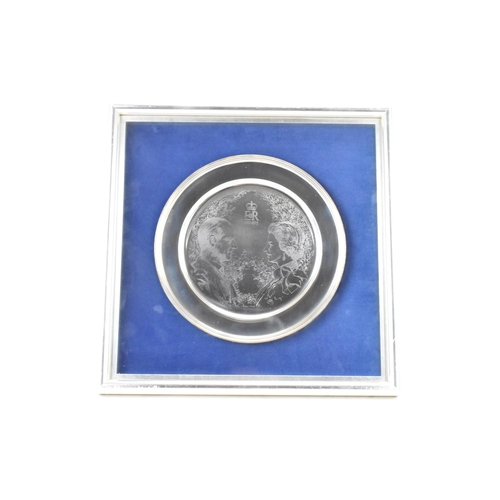 68 - An Elizabeth II silver limited edition royal commemorative silver salver, engraved with Prince Phili... 