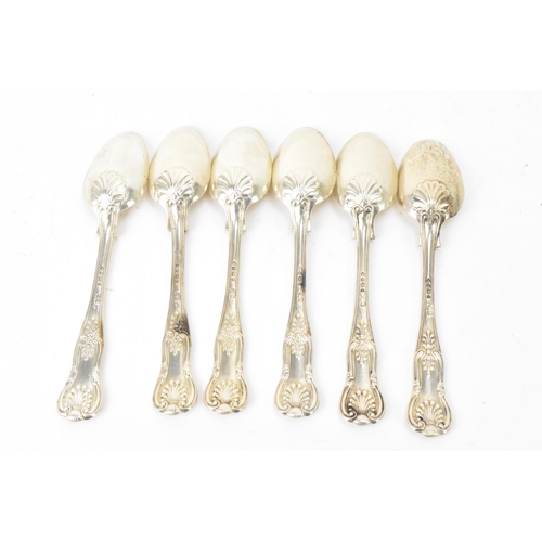 76 - A Victorian set of six silver teaspoons by Elizabeth Eaton, hallmarked London 1852, in the Kings pat... 