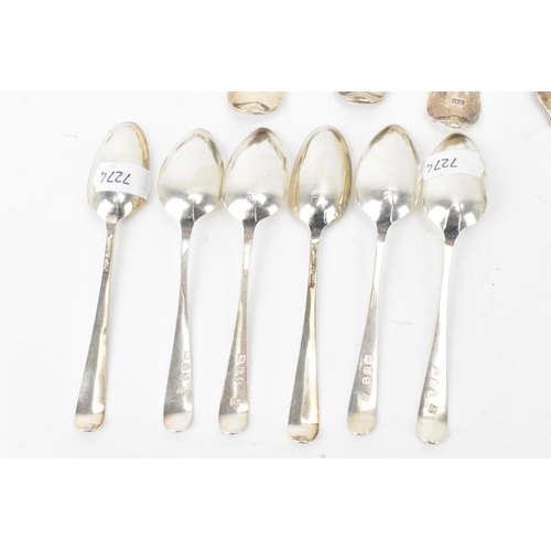 78 - A selection of Georgian and later silver spoons with various dates and makers marks to include two G... 