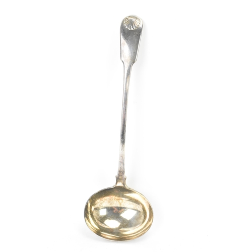 81 - A George IV silver serving ladle by Thomas & George Hayter, hallmarked London 1827, in the fiddle an... 