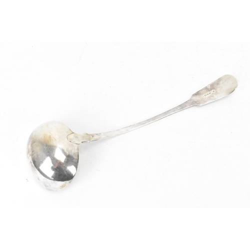 81 - A George IV silver serving ladle by Thomas & George Hayter, hallmarked London 1827, in the fiddle an... 