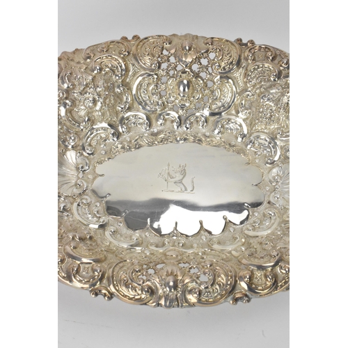 9 - An Edwardian silver centre bowl, by Horace Woodward & Co Ltd, hallmarked London 1902, engraved to th... 