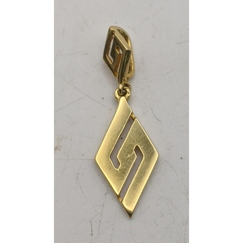 113 - An 18ct gold Greek key pendant, 1.9g
Location:CAB2

If there is no condition report shown, please re... 