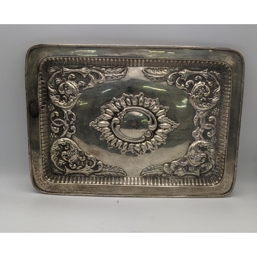 120 - A Martin Hall & Co silver tray having an embossed detail, hallmarked Birmingham 1903, 269.5g
Locatio... 