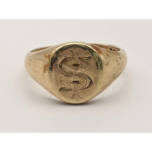 163 - A 9ct gold gent's signet ring 8.1g
Location:RING
If there is no condition report shown, please reque... 