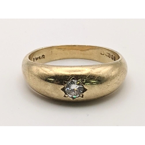 164 - A 9ct gold starburst gypsy ring set with a diamond 5.4g

Location:RING
If there is no condition repo... 