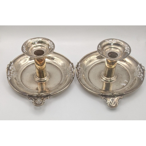 174 - A pair of silver Martin Hall and Co. chambersticks hallmarked Sheffield 1905
Location:R1.3
If there ... 