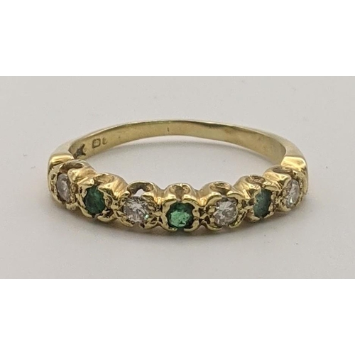 182 - An 18ct gold ring set with diamonds and emeralds, 3g
Location: RING

If there is no condition report... 