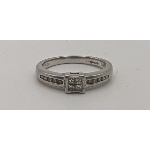 183 - A platinum and diamond ring, 4.75g
Location: RING

If there is no condition report shown, please req... 