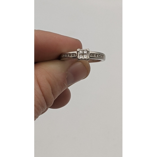 183 - A platinum and diamond ring, 4.75g
Location: RING

If there is no condition report shown, please req... 