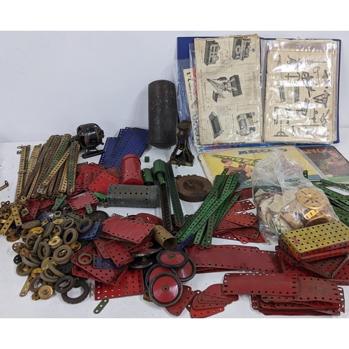 240 - A large collection of loose Meccano to include parts for outfit No5 with instructions
Location: A3M
... 