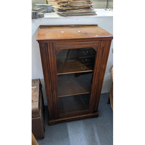 260 - Mixed furniture to include a late Victorian stool, pier cabinet, saloon armchair, piano stool and a ... 