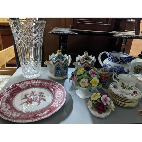 279 - A Johnson brothers eternal low dinner service comprising approx 65 pieces, along with mixed ceramics... 