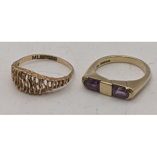 68 - 9ct gold comprising of two rings one set with amethyst and two cross pendants 6.8g
Location:CAB2 
If... 