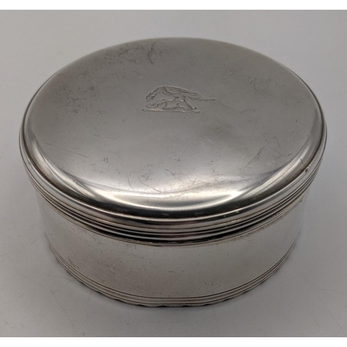 75 - A silver Georgian dressing table pot hallmarked London 1821, 149.4g
Location:R1.2
If there is no con... 