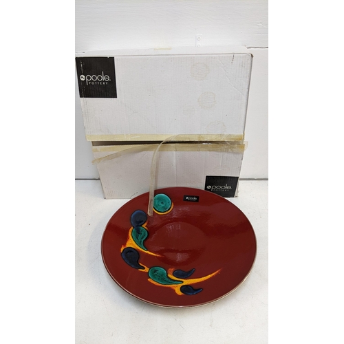 200 - A large Poole Pottery Odyssey pattern charger, 42cm in original box Location: A2M
If there is no con... 