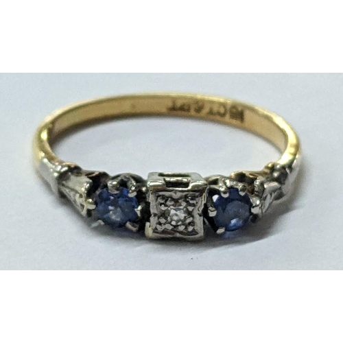 193 - An 18ct gold and platinum sapphire and diamond engagement ring, 2.4g
Location: CAB2

If there is no ... 