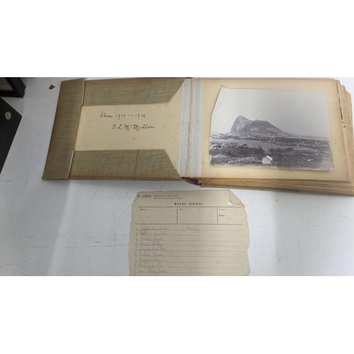 291 - An early 20th century photograph album containing photographs of Gibraltar and  China between 1910-1... 