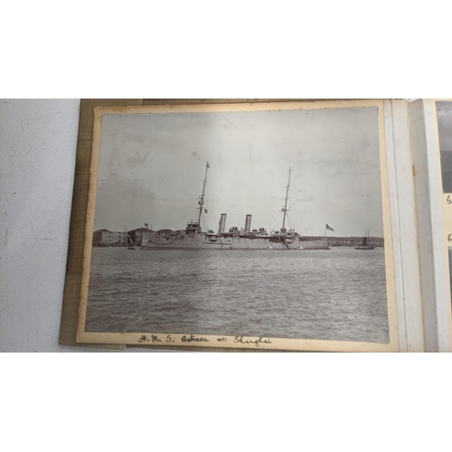 291 - An early 20th century photograph album containing photographs of Gibraltar and  China between 1910-1... 