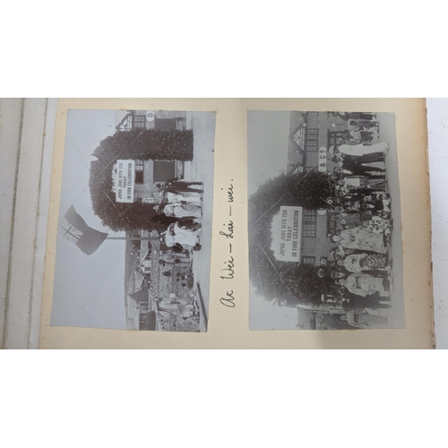 291 - An early 20th century photograph album containing photographs of Gibraltar and  China between 1910-1... 