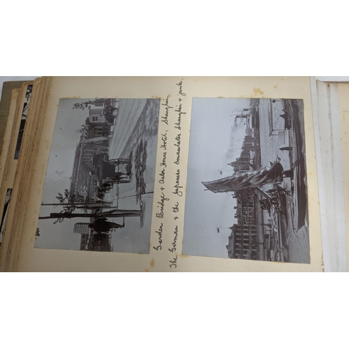 291 - An early 20th century photograph album containing photographs of Gibraltar and  China between 1910-1... 