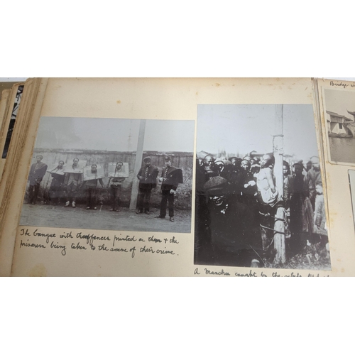 291 - An early 20th century photograph album containing photographs of Gibraltar and  China between 1910-1... 