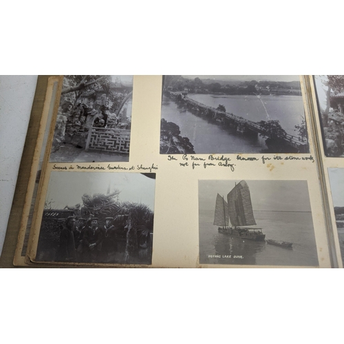 291 - An early 20th century photograph album containing photographs of Gibraltar and  China between 1910-1... 