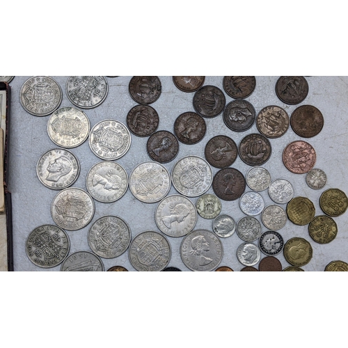 319 - Mixed coins to include a Napoleon III silver five-francs, Louis Philippe I silver five-francs, Crown... 