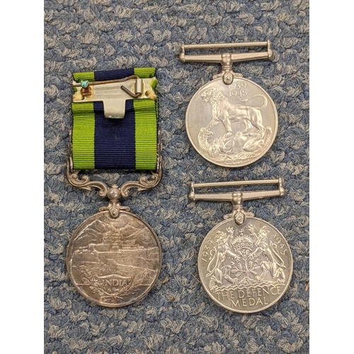 336 - Five medals, all relating to Major DJA McConnell to include the Victory medal, the Defence Medal, th... 