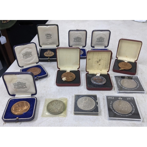 339 - School medals from Andover, most relating to D McConnell, one relating to A McConnell, three 1953 Br... 