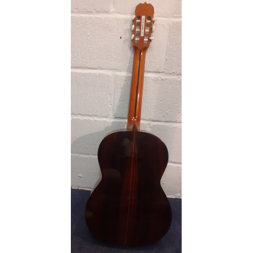 197 - A Kimbara 6-string acoustic guitar made in Japan, model no:28 together with a soft travel case. Loca... 