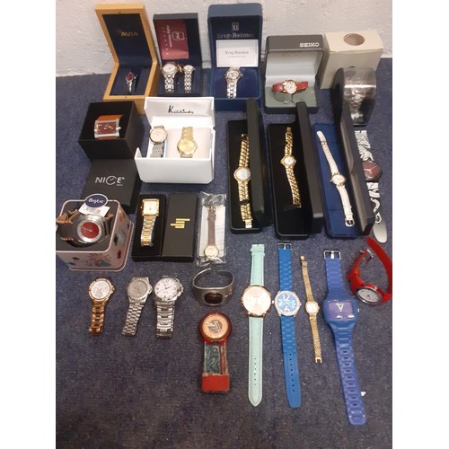 62 - A quantity of modern gents and ladies watches to include Rotary, Seiko, Sekonda, Krug-Baumen, Philip... 