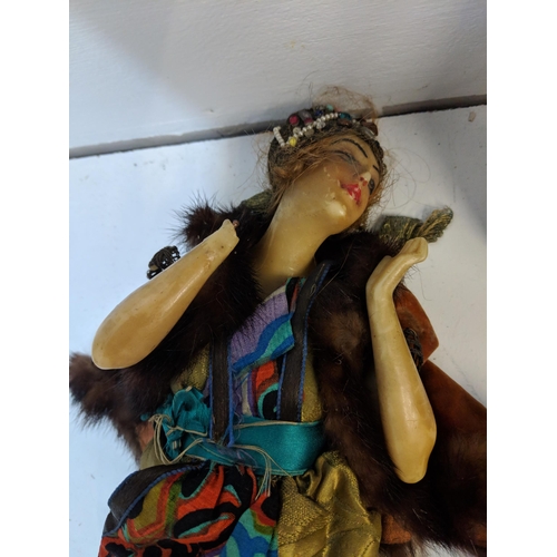 1 - Four 19th Century Neapolitan crib figures A/F and a 1920's wax figure A/F
Location: R2-2

If there i... 