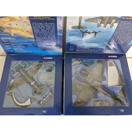 16 - Six Corgi model planes from ' The Aviation Archive' to include a Gloster Sea gladiator MK.1 Sub Lt J... 