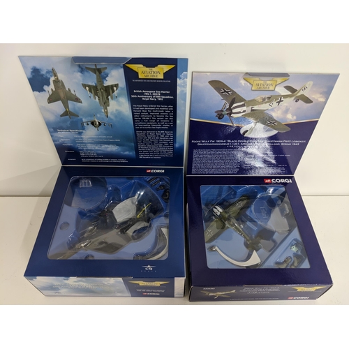 17 - Eight Corgi model planes, two HM Air power series and two ixo junior models ' The Aviation Archive' ... 