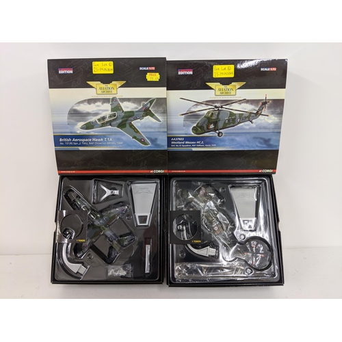 21 - Six Corgi Models of military planes from The Aviation Archive to include, British Aerospace Hawk T.J... 