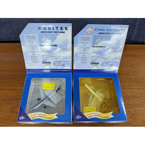 30 - Seven Gemini Jets model commercial airline planes, all boxed to include; an Airbus A330-200 in Qanta... 