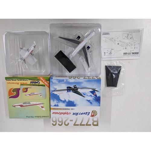 33 - Nine commercial airline plane models by various manufactures Dragon wings, Herpa Wings, Gemini Jets ... 