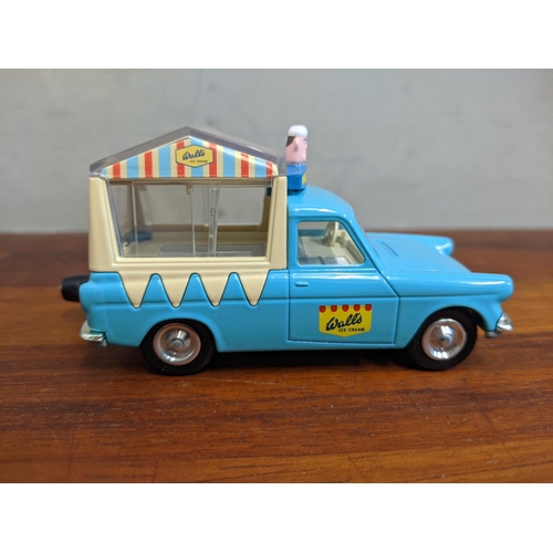 45 - A Corgi reproduction/modern musical Wallis ice-cram van on Ford Thames, model number 474 and a Corgi... 