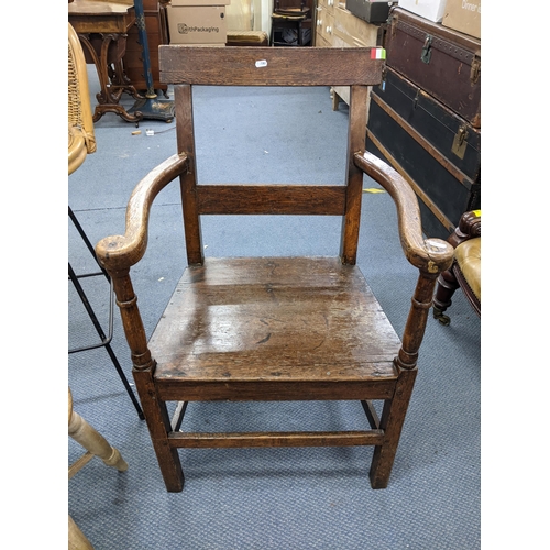 283 - A selection of Georgian and later chairs to include two country ladderbacks, a wicker seated high ch... 