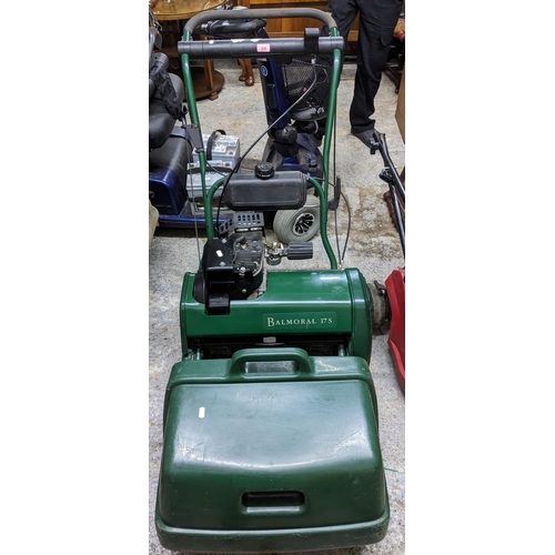 321 - A Balmoral 175 cylinder lawn mower with grass box, A/F
Location: DH