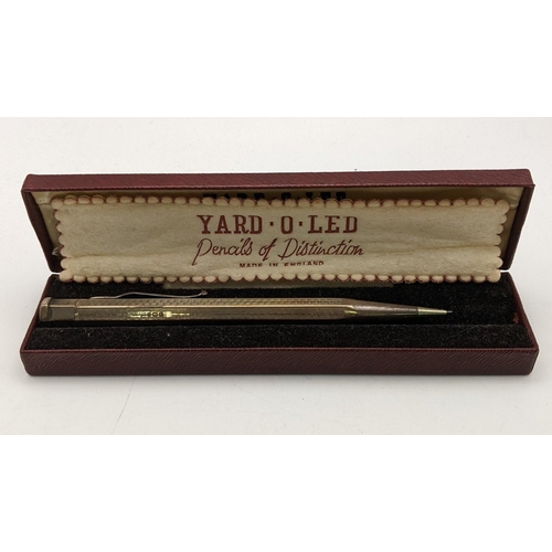 102 - A hallmarked silver Yard-O-Led propelling pencil with box
Location: CAB2