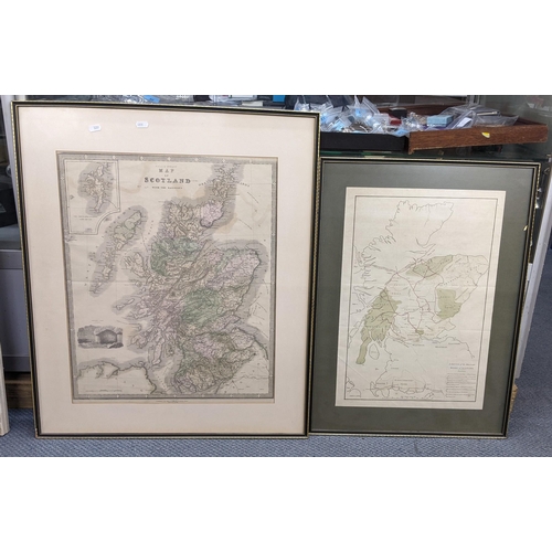 148 - Two 19th century engraved maps of Scotland to include a Gall & Inglis Map of Scotland with the Railw... 