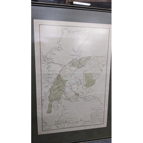 148 - Two 19th century engraved maps of Scotland to include a Gall & Inglis Map of Scotland with the Railw... 